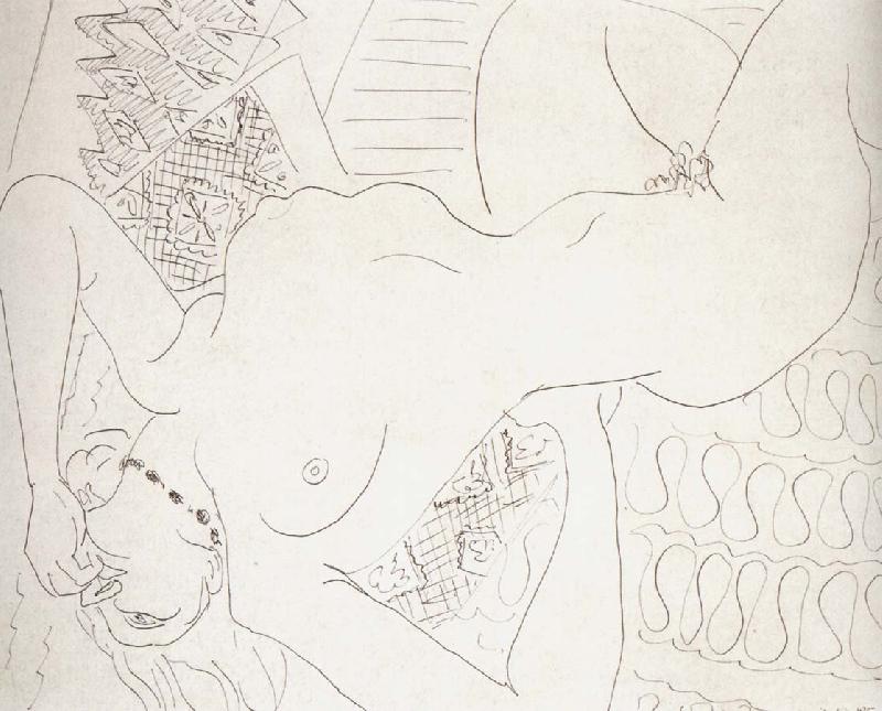 Henri Matisse He wore a necklace of the Nude oil painting image